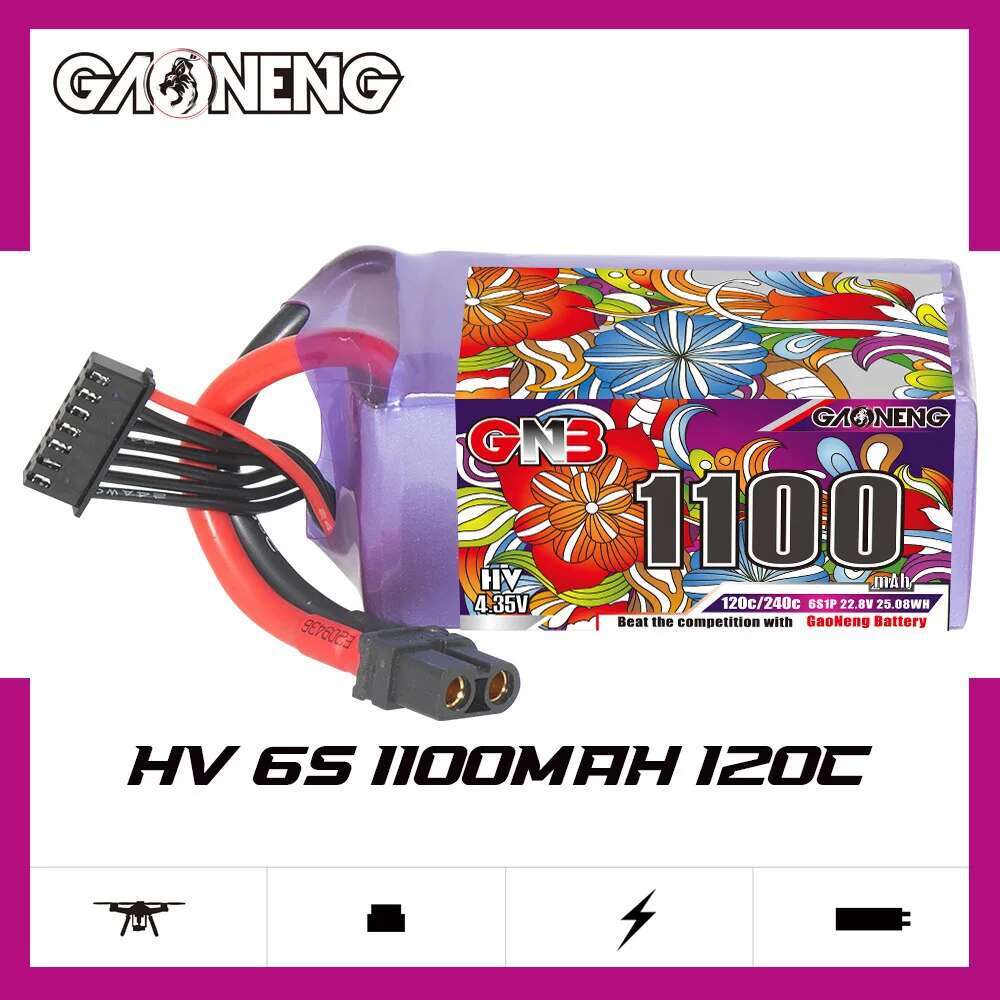2 chiếc Pin Lipo GNB 6S 22.8V  - đánh giá và giá Drone Battery Lipo