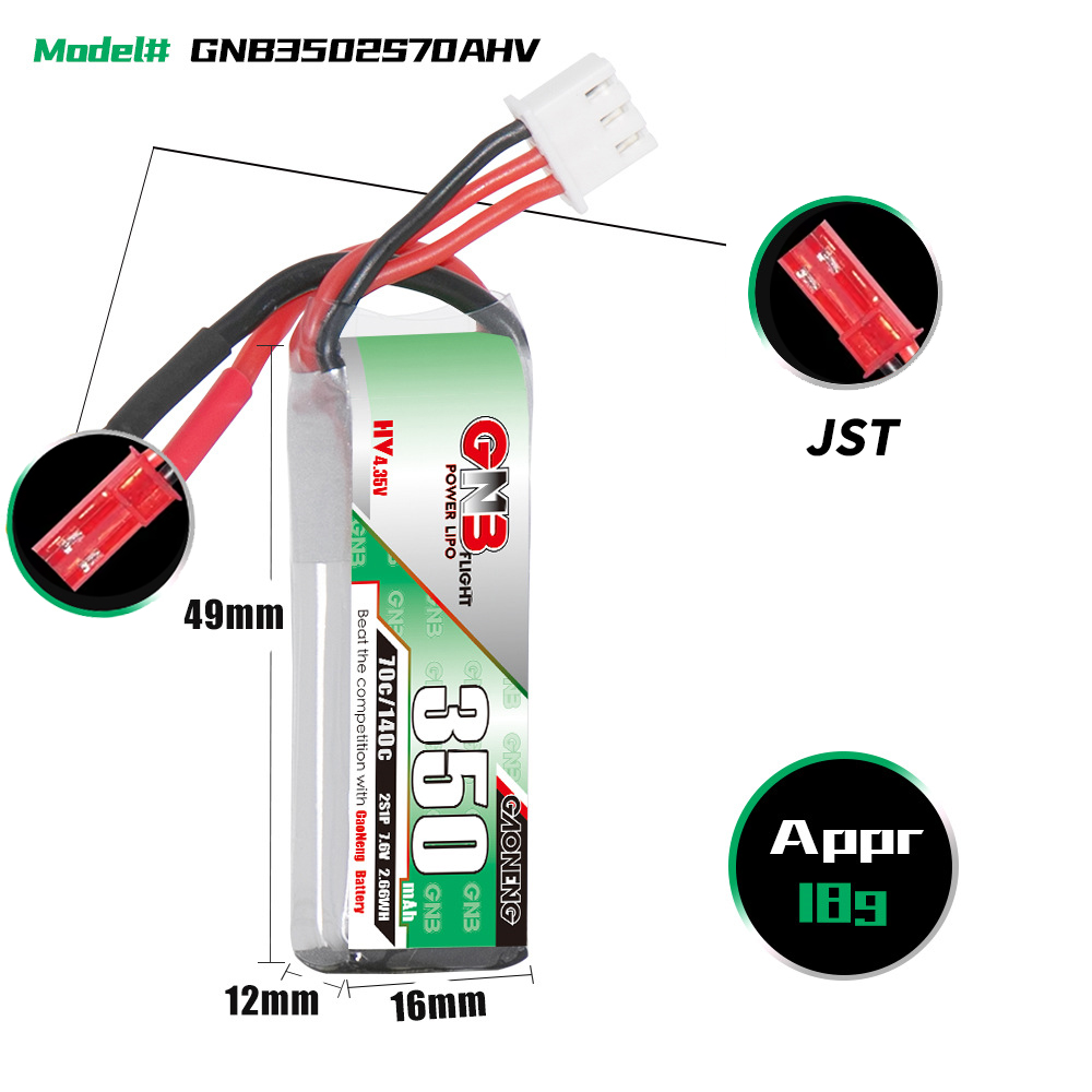 Pin Lipo GAONENG GNB 2S 7.6V 3 - đánh giá và giá Drone Battery Lipo